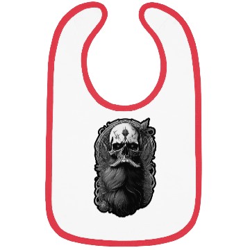 Discover skull with beard Bibs