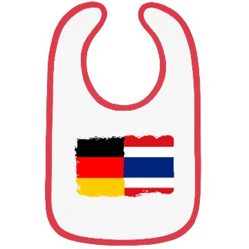 Discover Thailand Flag Germany Flag Half Thai Half German Bibs
