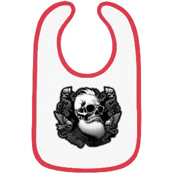 Discover skull with a beard Bibs