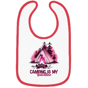 Discover Camping Is My Valentine Bibs