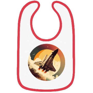 Discover Shuttle Space Ready To The Moon Bibs