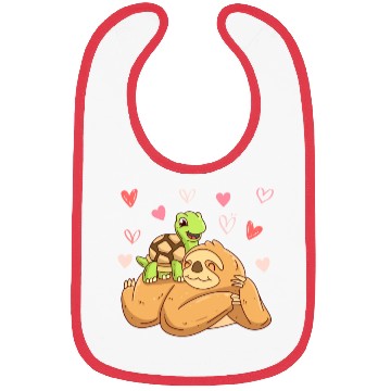 Discover Love Turtle my sloth darling love Valentine's Day Bibs