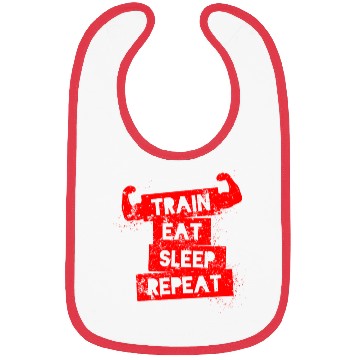 Discover Train Eat Sleep Bibs