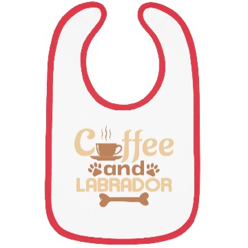 Discover coffe and Labrador pet lover Bibs