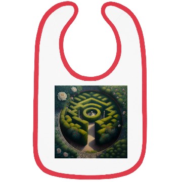 Discover A garden with hedges and flowers Bibs