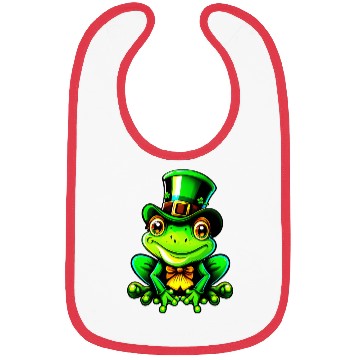Discover Saint Patrick's Day Frog Lucky Charm Bibs