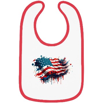 Discover Patriotic Flow Bibs