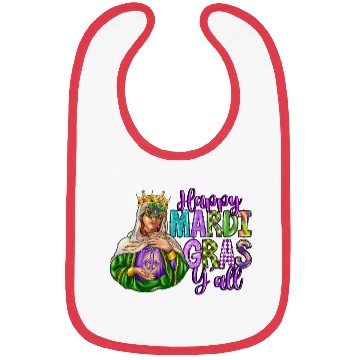 Discover Happy mardi gras yall Bibs