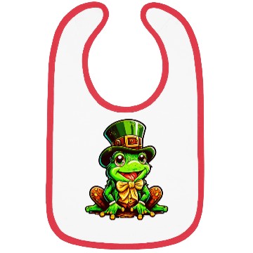 Discover Magic Frog With St. Patrick's Day Top Hat Bibs