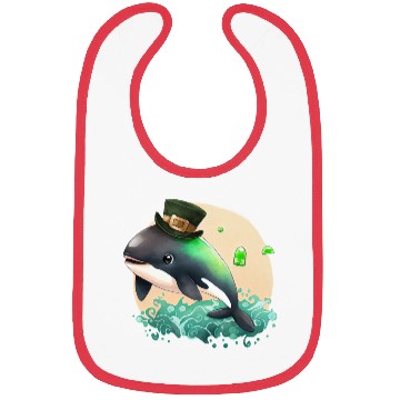 Discover St Patrick's Day Irish Cute Orca Saint Patrick Bibs