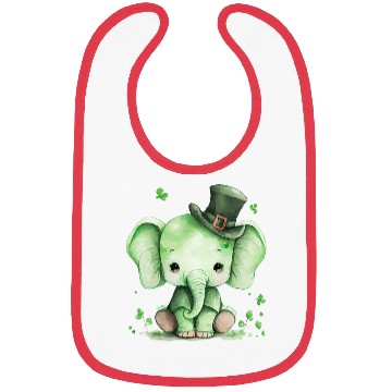 Discover St Patrick's Day Irish Cute Elephant Saint Patrick Bibs