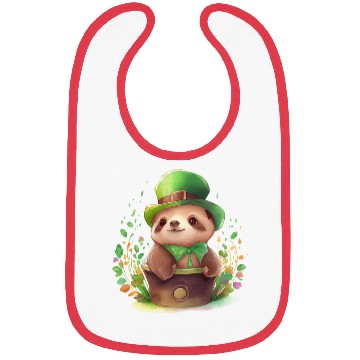 Discover St Patrick's Day Irish Cute Sloth Saint Patrick Bibs