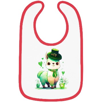 Discover St Patrick's Day Irish Funny Llama Saint Patrick Bibs