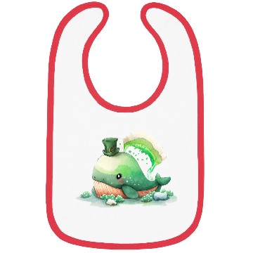 Discover St Patrick's Day Irish Cute Whale Saint Patrick Bibs
