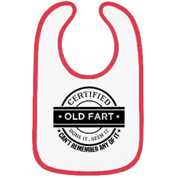 Discover Certified Old Fart Funny Retirement Gift Bibs