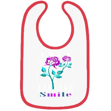 Discover 1978 Born Vintage Rose Gift Bibs