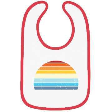 Discover Vintage Distressed Retro Sunset | Red Yellow Blue Bibs