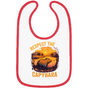 Discover Respect The Capybara Animal Funny Capybara Lover Bibs