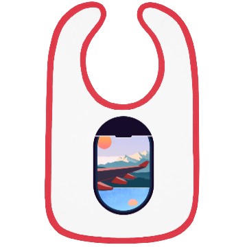 Discover Wanderlust Travel Plane Window Landscape Nature Bibs