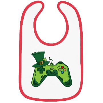 Discover St Patricks Day Boys Men Controller Gaming Gamer Bibs