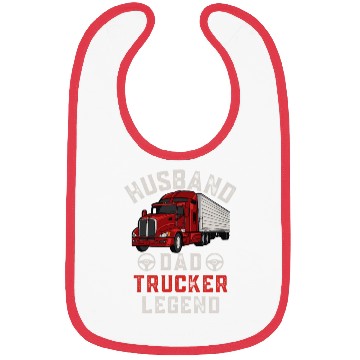 Discover Husband Dad Trucker Legend Bibs