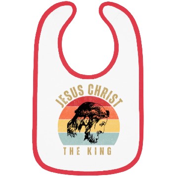 Discover JESUS CHRIST THE KING RETRO DESIGN Bibs