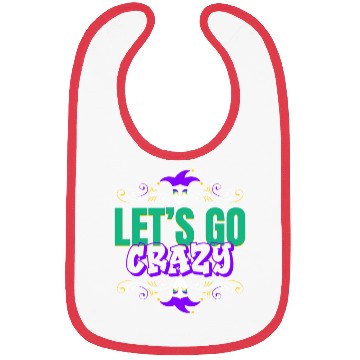 Discover Lettering Let's Go Crazy For Mardi Gras Bibs