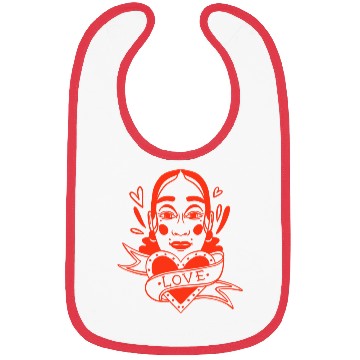 Discover Love Portrait - Heart Red Bibs