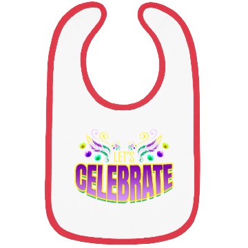 Discover Lettering Let's Celebrate For Mardi Gras Bibs