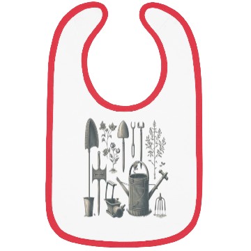 Discover Florist Gardener Dad Grayscale Gardening Tools Bibs