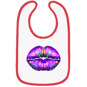 Discover Purple Lips For Mardi Gras Bibs