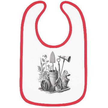 Discover Florist Gardener Dad Grayscale Gardening Tools Bibs