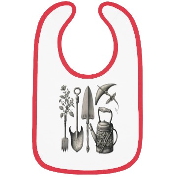 Discover Florist Gardener Dad Grayscale Gardening Tools Bibs