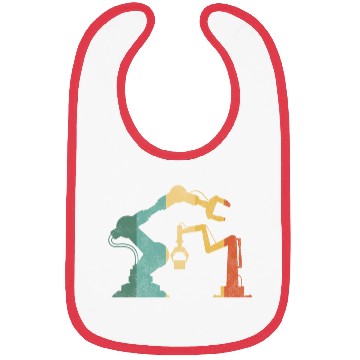 Discover Robot Robotics Engineer Retro Bibs