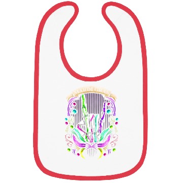 Discover Rocking Skeleton Hand Showing Sign Of The Horns Bibs