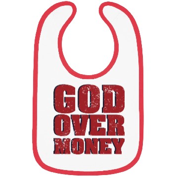 Discover God Over Money Bibs