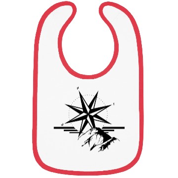 Discover Hiking nature compass mountains south adventurer Bibs