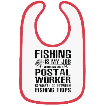 Discover Postal Worker Funny Fishing Bibs
