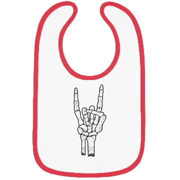 Discover Skeleton Hand Rock Metal Sign Bibs