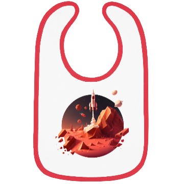 Discover Vintage Space Science Mars Fiction Geek Solar Bibs