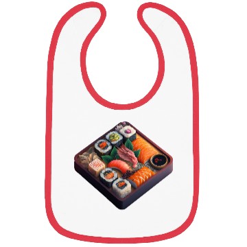 Discover Realistic Sushi On Table Bibs