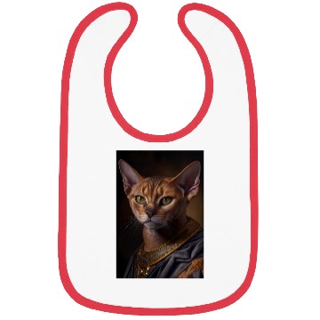 Discover Abyssinian King Cat Breed Portrait Royal Renaissa Bibs