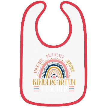 Discover Educate Motivate Inspire Kindergarten Teacher Bibs