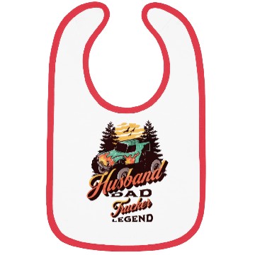 Discover Husband Dad Trucker Legend Bibs