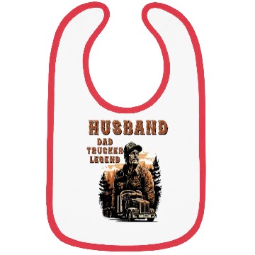 Discover Husband Dad Trucker Legend Bibs