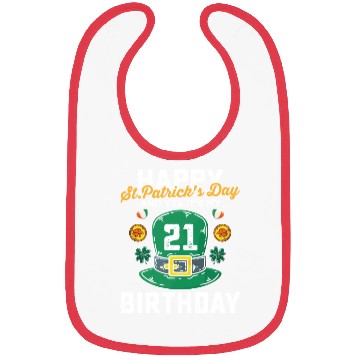 Discover Happy St Patricks Day And Yes Its My 21st Birthday Bibs