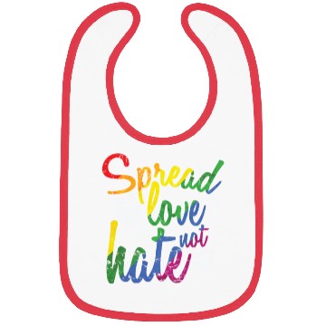 Discover Spread Love not hate LGBT Rainbow Bibs