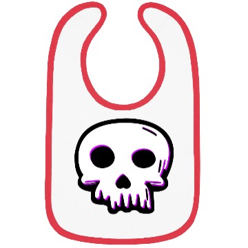 Discover 2D Vector Cartoony Synthwave Skull Bibs