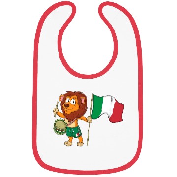 Discover Lion with the Italy flag Bibs