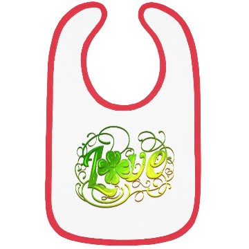 Discover Green Love Logo With A Four Leaf Clover For St Bibs